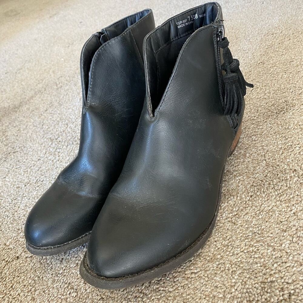 dirty laundry black zip up black booties women shoe size 7.5 - Picture 4 of 6